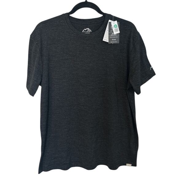 Merino Tech Men's Merino Lite Charcoal Gray T-Shirt Size XL 100% Wool Tee Light - Picture 1 of 6